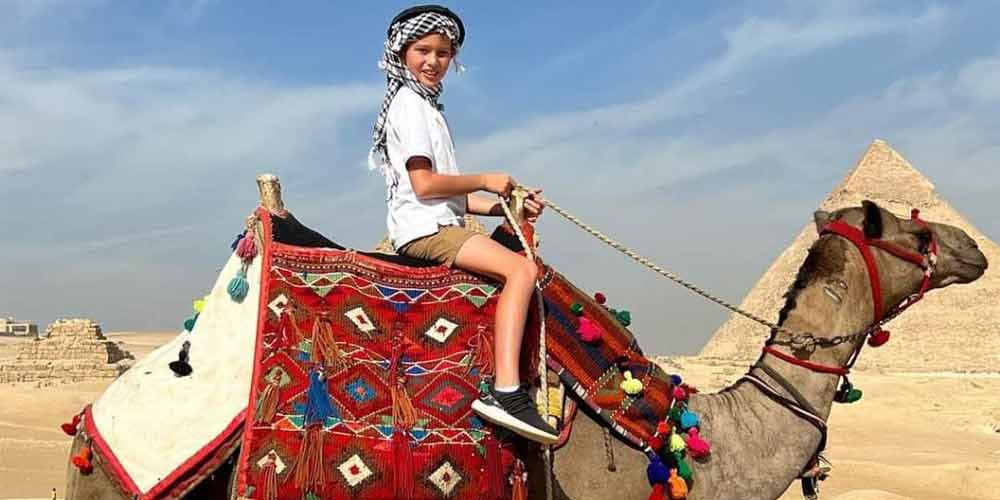 camel ride in Giza Pyramids