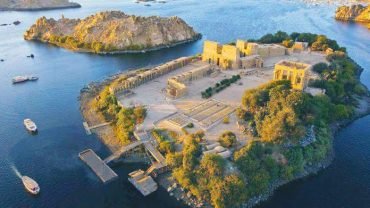 Amazing Philae Island and Philae Temple in Aswan.