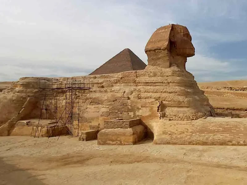 The Great Sphinx symbol of strength and wisdom in ancient Egyptian mythology.