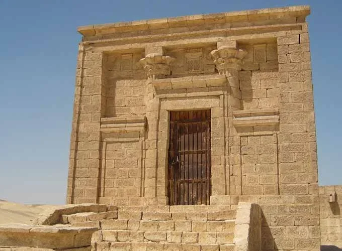 The historic Tuna El-Gebel Temple in Minya, showcasing ancient Egyptian architecture