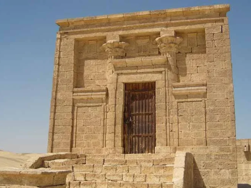 The historic Tuna El-Gebel Temple in Minya, showcasing ancient Egyptian architecture