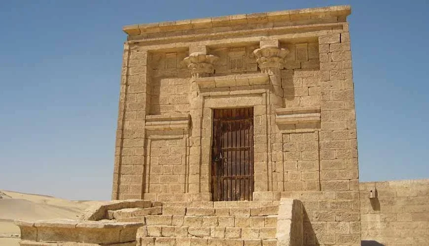 The historic Tuna El-Gebel Temple in Minya, showcasing ancient Egyptian architecture