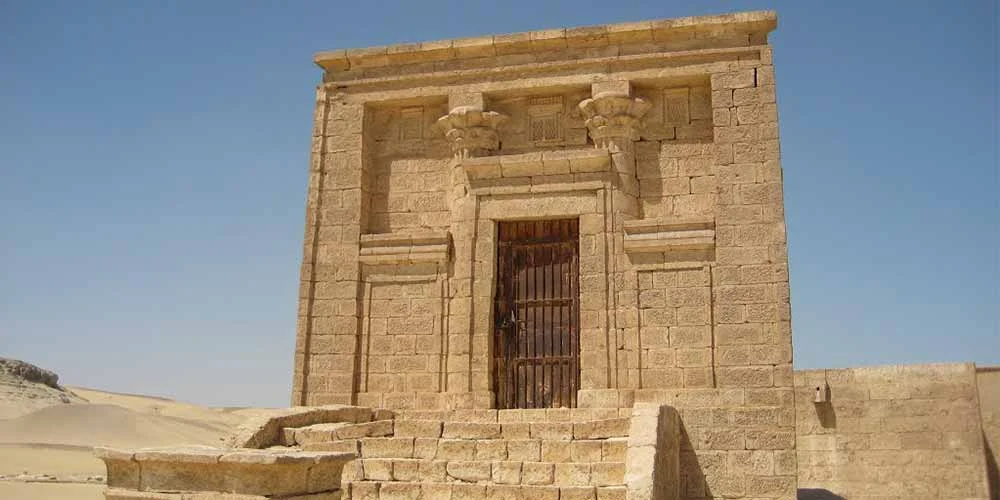 The historic Tuna El-Gebel Temple in Minya, showcasing ancient Egyptian architecture