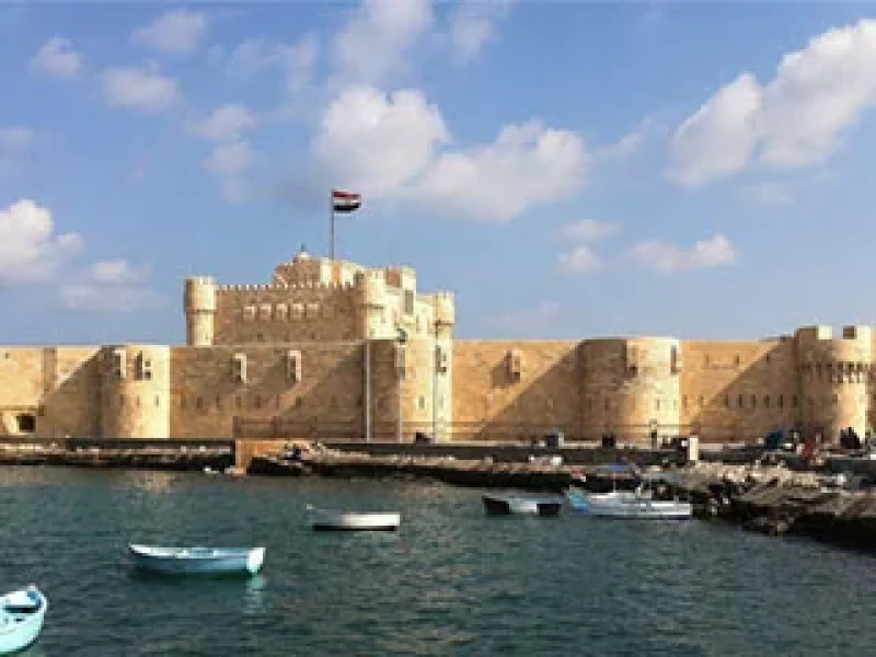 A stunning view of Qaitbay Citadel, the oldest fortress in Alexandria