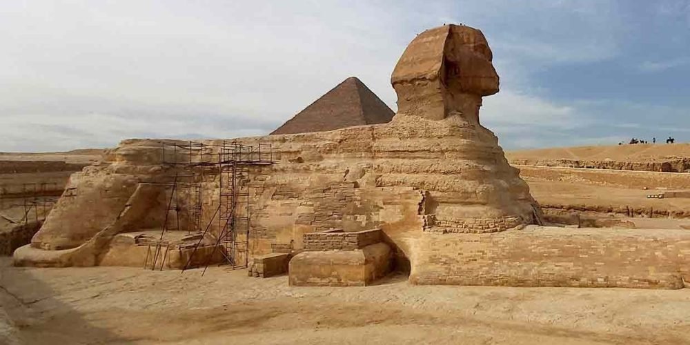 The Great Sphinx symbol of strength and wisdom in ancient Egyptian mythology.