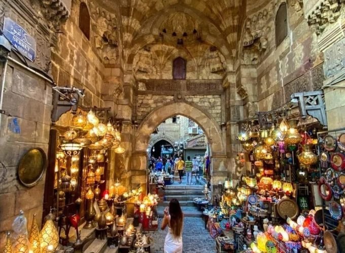 Khan El Khalili, a famousbazar in the historic centre of Cairo