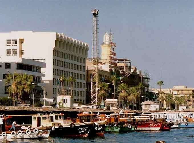 Port Said harbor filled with ships.