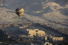 A beautiful and wonderful sky over Luxor filled with colorful hot air balloon