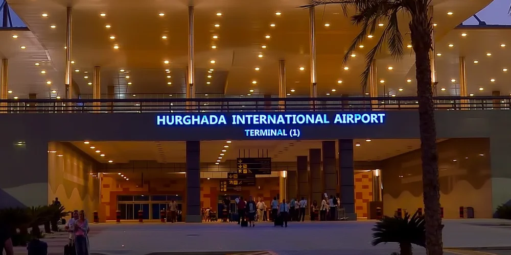 Exterior view of Hurghada International Airport.