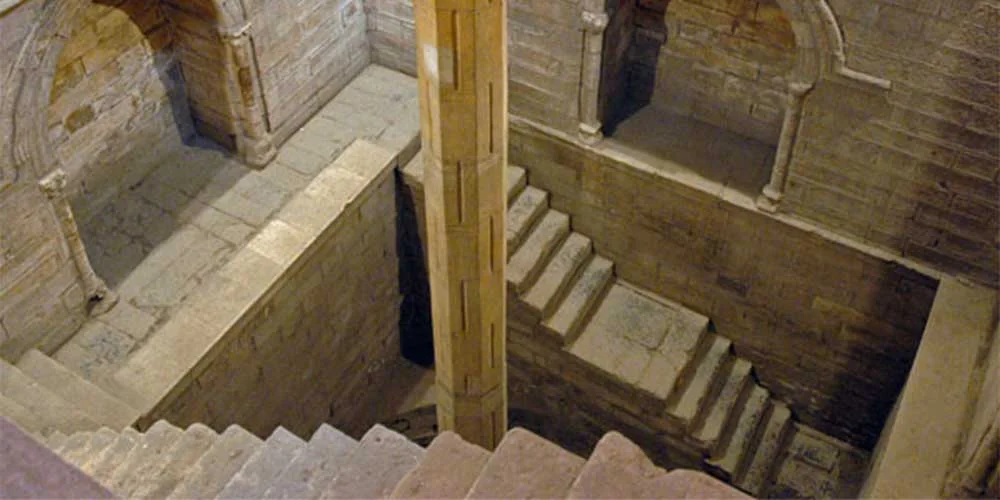 Ancient Nilometer structure on Rawda Island measuring the Nile River’s water levels